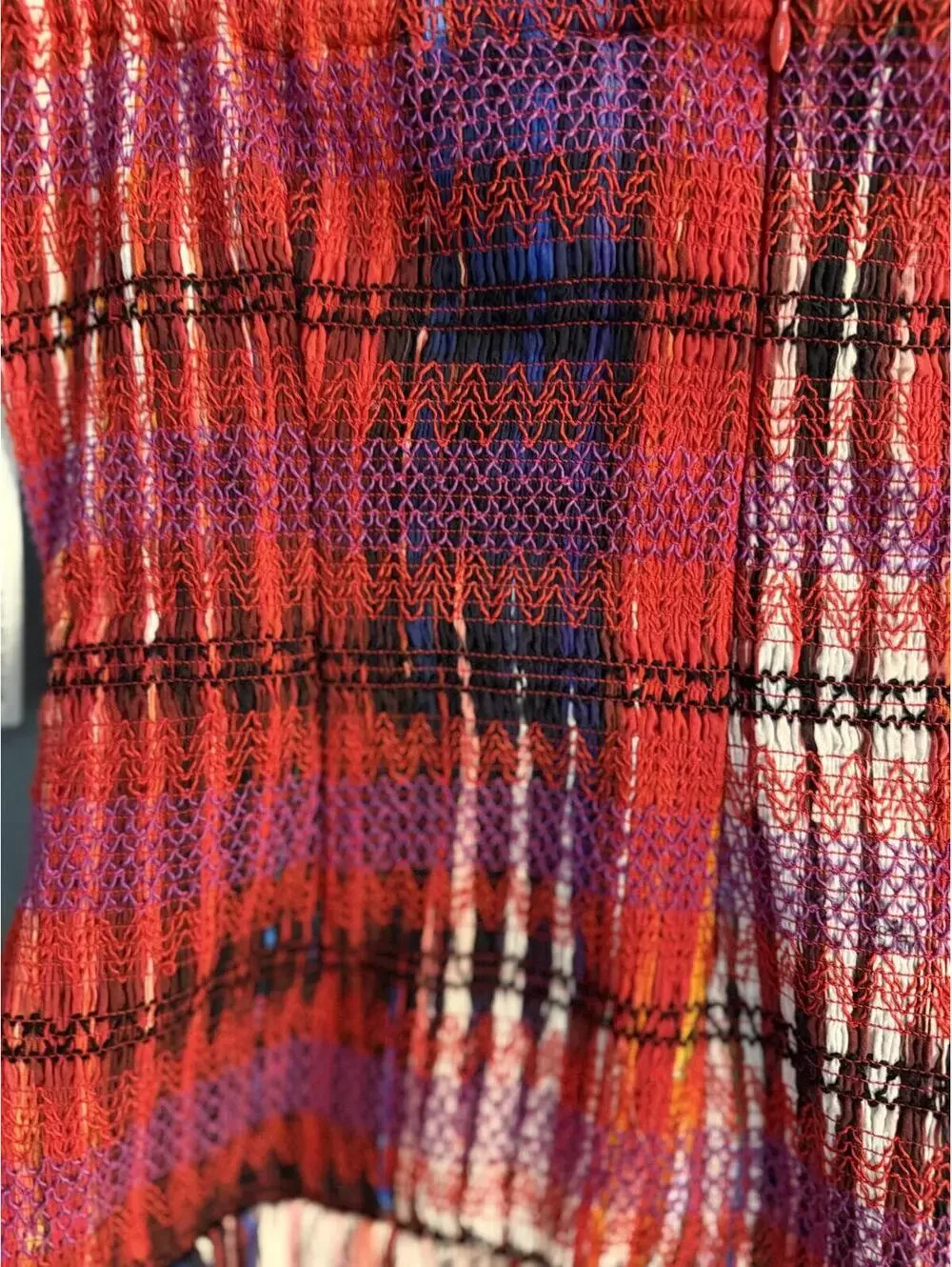 Plenty Tracy Reese Anthro Smocked Tiered Vibrant Mini NWT Size M (Runs Large)
